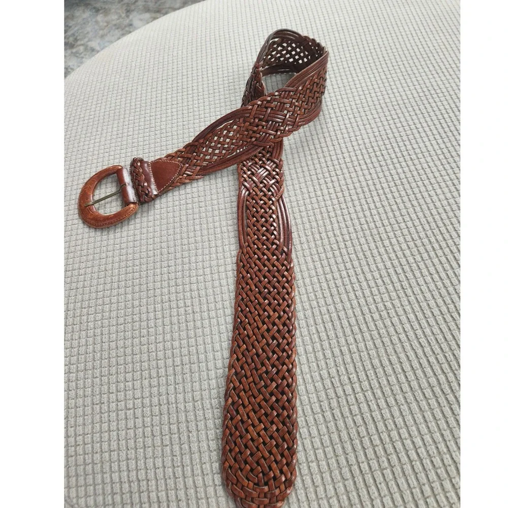 Vintage Leather Braided Belt  Bohemian, Cottagecore, Western, Equestrian Women M